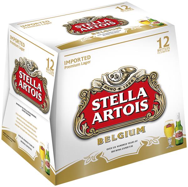 Stella 12 Pack Bottles www.elliescellar.com